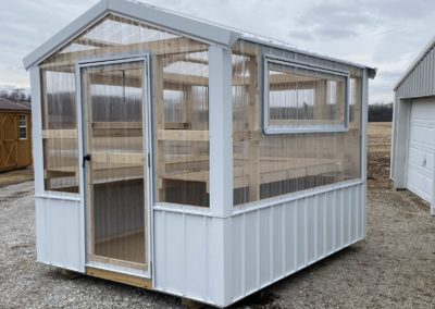 8x10 Greenhouse with Wainscoting