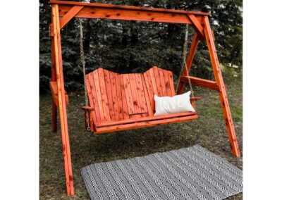 5 ft. Cedar Swing with fold-down console and Swing Frame